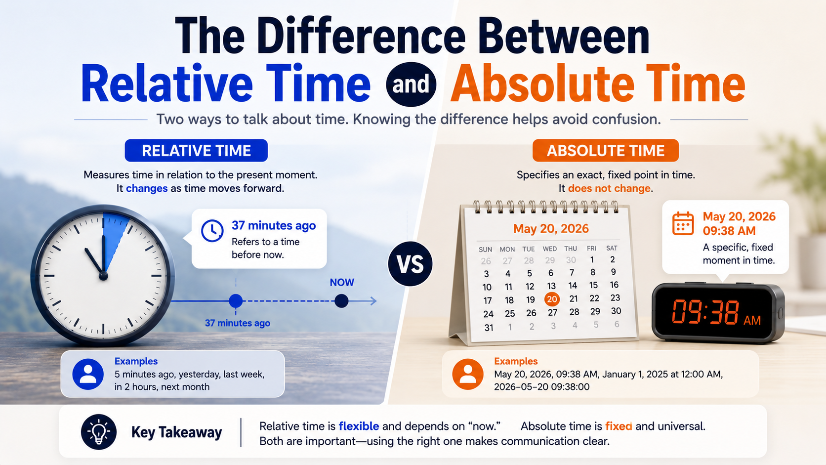 The Difference Between Relative Time and Absolute Time