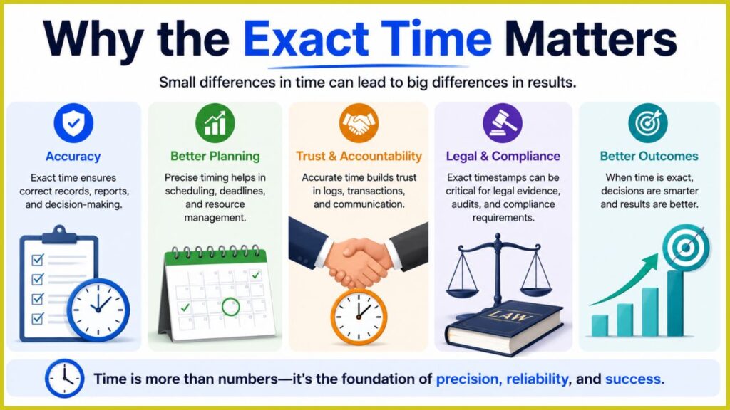 Why the Exact Time Matters