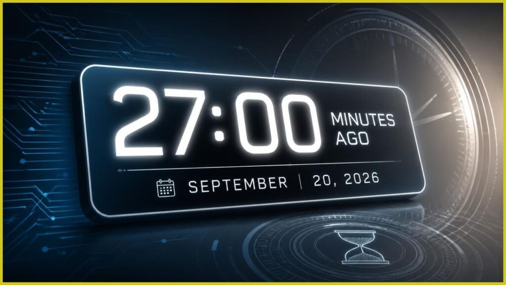 27 Minutes Ago From Now on September 20, 2026