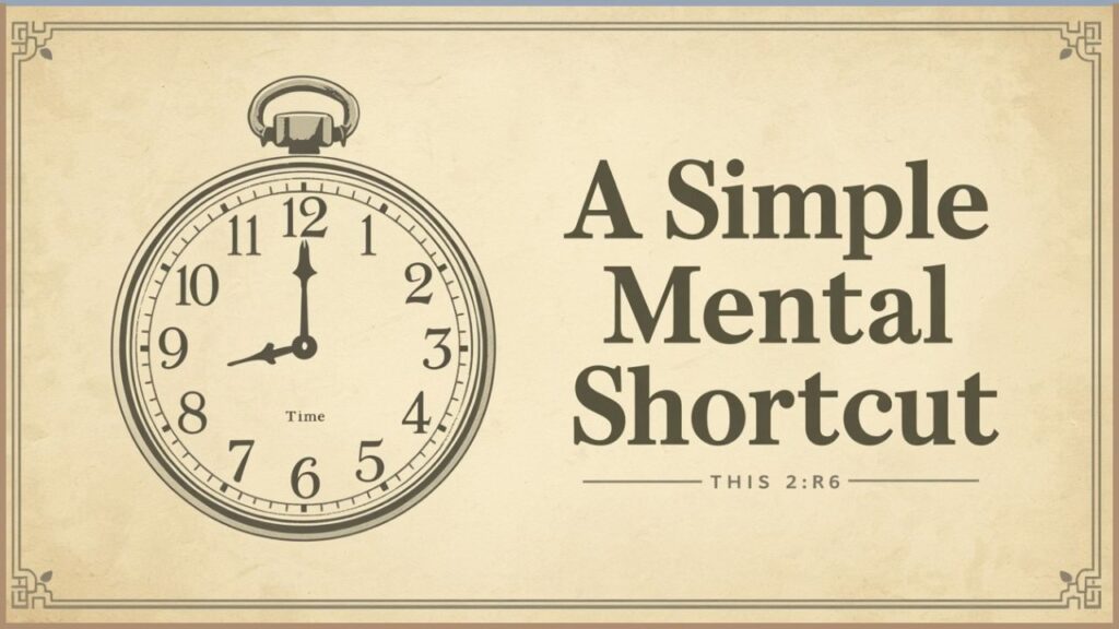 27 Minutes Earlier Than Now: A Simple Mental Shortcut