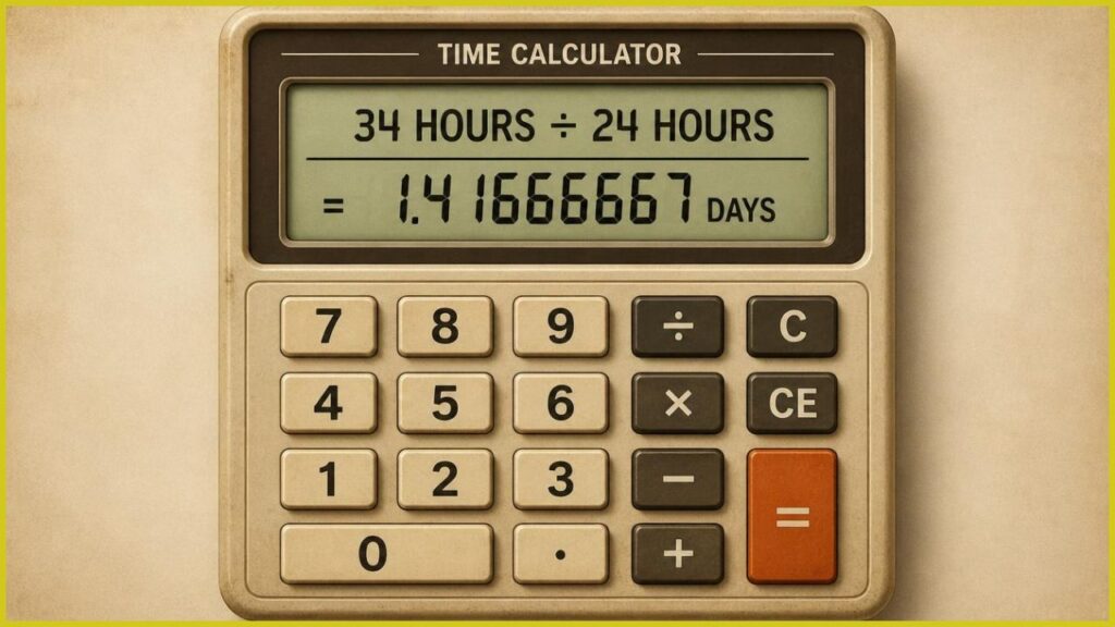 How Many Days Is 34 Hours?