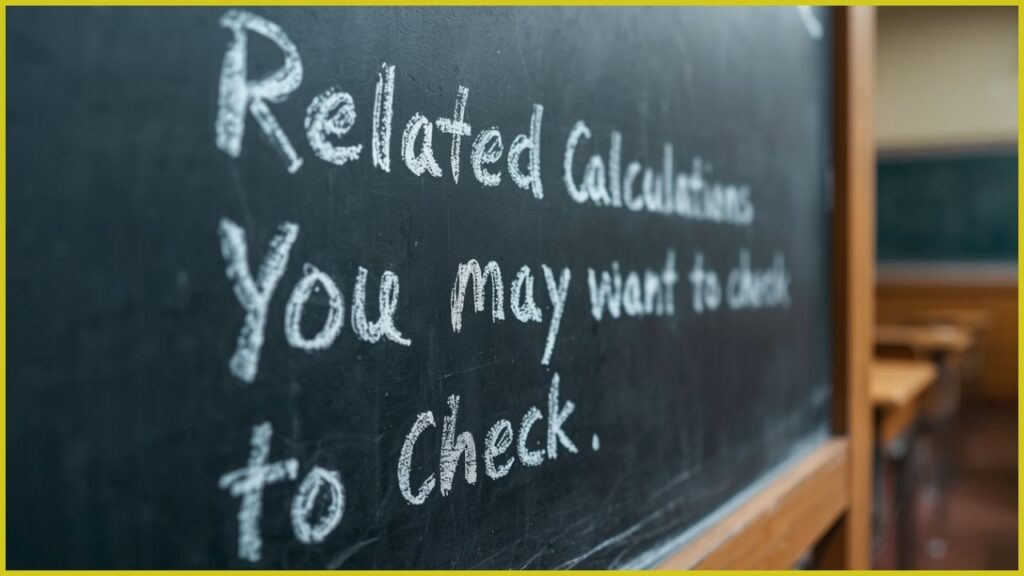 Related Calculations You May Want to Check