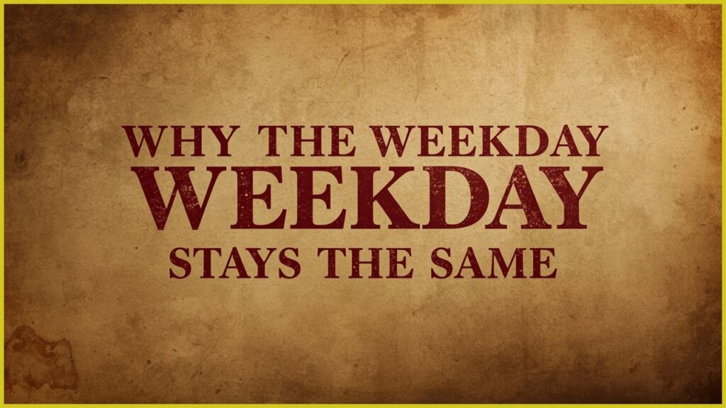 Why the Weekday Stays the Same