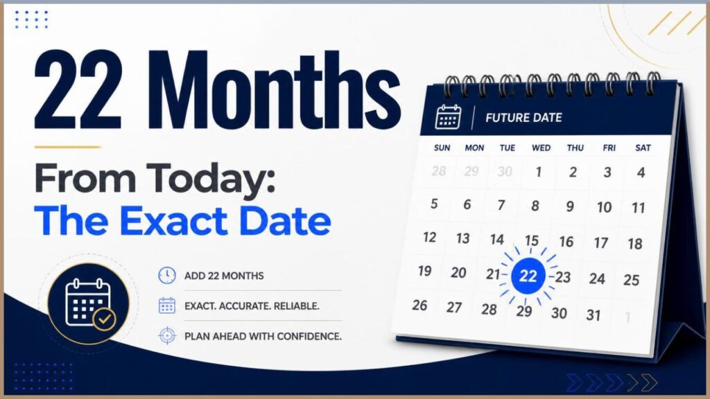 22 Months From Today The Exact Date