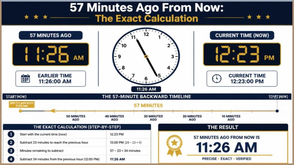 57 Minutes Ago From Now The Exact Calculation