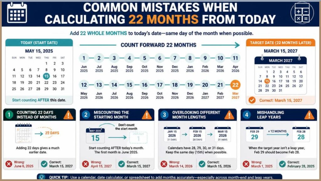 Common Mistakes When Calculating 22 Months From Today