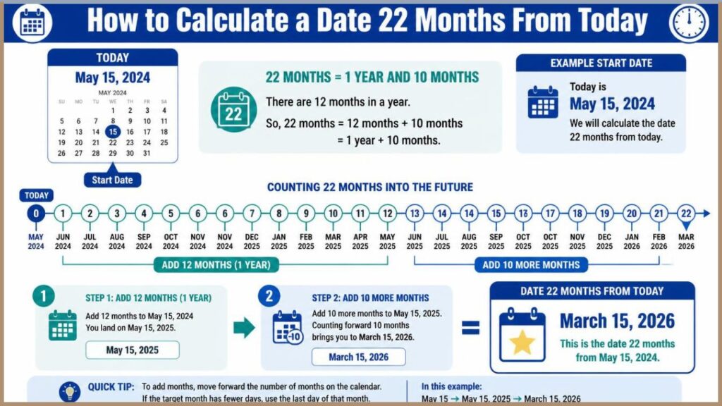 How to Calculate a Date 22 Months From Today