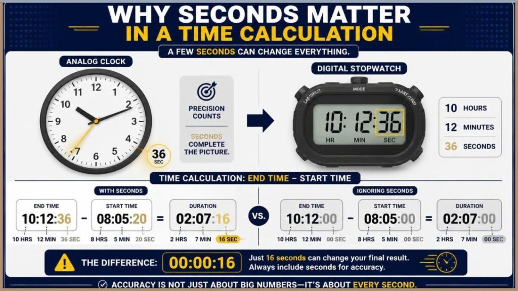 Why Seconds Matter in a Time Calculation
